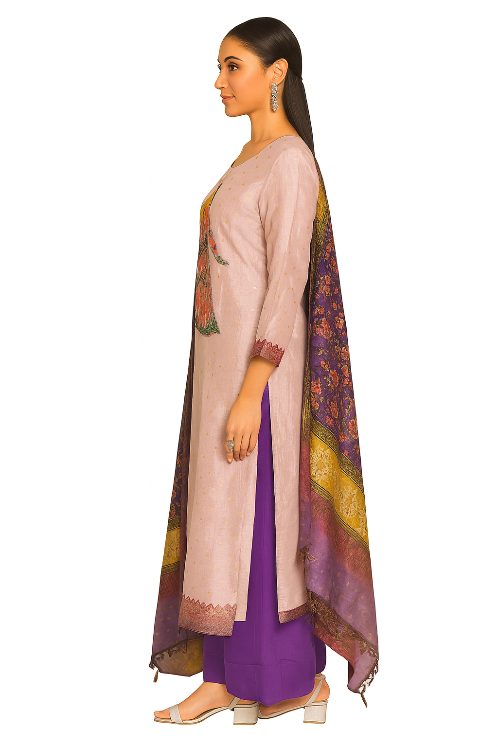 Straight cut 3-Piece set kurti